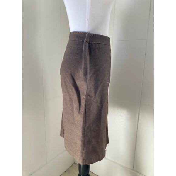 Gap Brown Felt Pencil Skirt, Size 1 - Picture 2 of 6